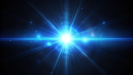 Obraz premium Vibrant blue optical flare glides across a dark backdrop, creating dynamic visual effects in crisp 4K footage perfect for stunning backgrounds and compelling visuals.