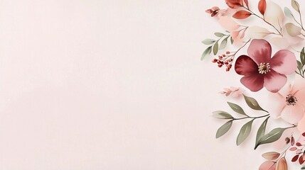 Fototapeta premium Close-up of a pink and red flower on a white background with space for text or image