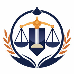 Craft a professional logo for a law firm, focusing on trust and authority, using scales or gavels