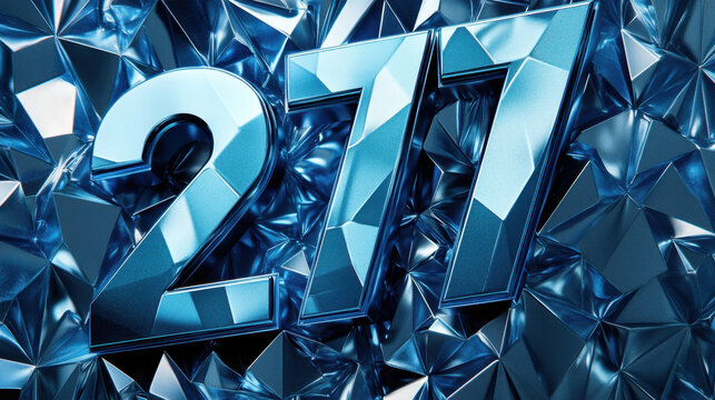Bold Number 277 on Vibrant Colorful Background