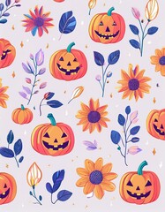 Haloween - Animals kawaii doodle set