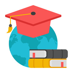 Perfect design icon of global education 

