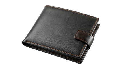 Wallet and money isolated on white. 