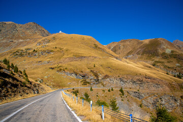 Landscape with Fagaras mountains on the Transfagarasan road - Romania