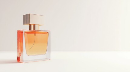 Elegant Luxury Perfume Bottle Mockup with Cinematic Lighting on White Background