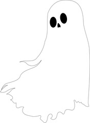 Halloween ghost cartoon