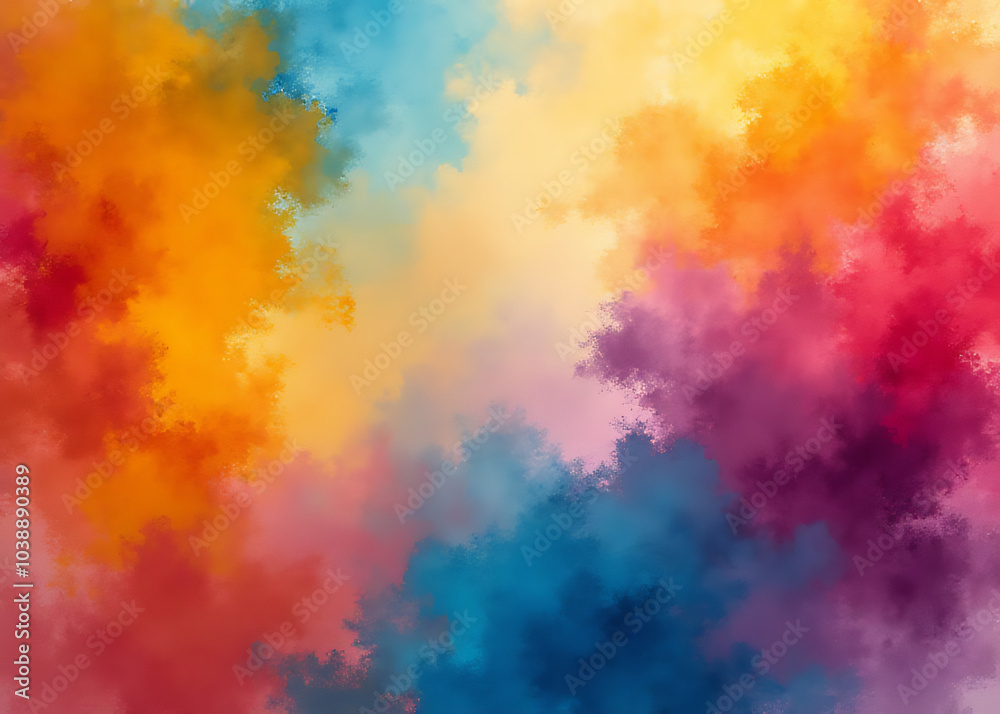 Poster Vibrant colors on an abstract background make great visuals for products or adding a pop of color in designs.