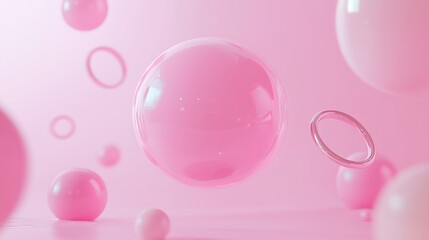 Exploring the Beauty of Floating Pink Bubbles in Artful Design
