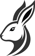 Stylized Rabbit Head Design Illustration