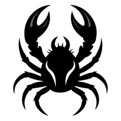 Crab Claw Silhouette  vector illustration