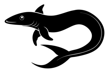 Eel Silhouette  vector illustration