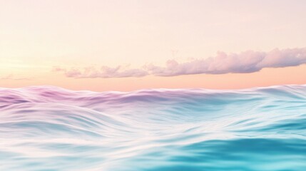 Soft, undulating waves in a gentle pastel gradient create a calming visual effect.