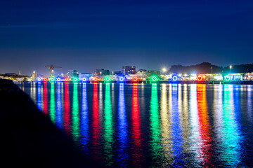 Nantes city on Loire River in west part of France close to atlantic ocean