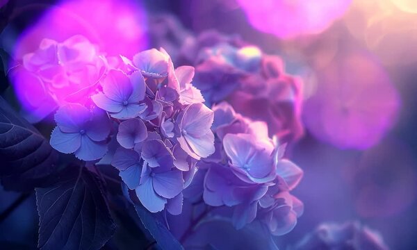 Twilight beauty of blooming flowers in Hyd, capturing the serene evening ambiance