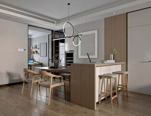 3d render of luxury home interior