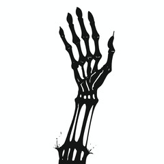 Skeleton Hand vector silhouette