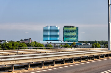 Arnhem, Netherlands - August 1, 2024: Modern architecture in Arnhem, Netherlands
