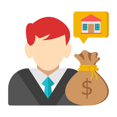 Perfect design icon of real estate chat

