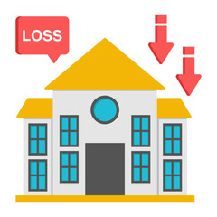 Perfect design icon of estate loss chat

