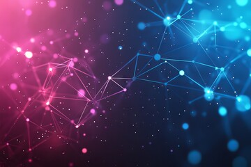 Fototapeta premium Quantum computer technology banner design template concept, gravitational wave. Deep learning image stock. Big data algorithms illustration for business, science, and technology.