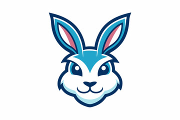 A Bunny Head Mascot Logo Icon On White Background