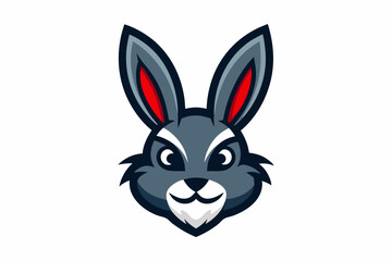 A Bunny Head Mascot Logo Icon On White Background