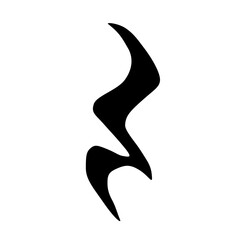 Black and white music quarter pause (rest) vector graphic