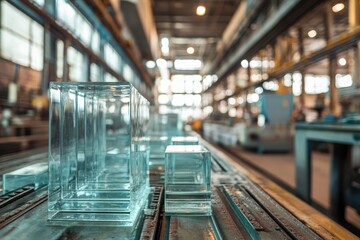 The glassworks creates different thicknesses of clear glass