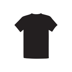 Black T shirt silhouette. T shirt icon vector illustration design. T shirt Symbol.