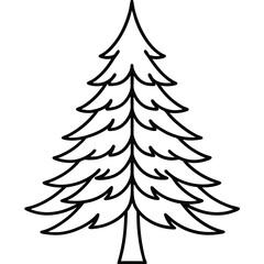 Elegant pine tree silhouette vector art design, ideal for nature, landscape, and environmental projects. Perfect for decor, prints, and eco-themed graphic visuals.