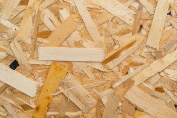 Top view of a compressed wooden shavings texture