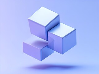 Enchanting Iridescent Floating Cubes: Perfect as a Stunning Poster for Modern Sports Interiors, Adding a Touch of Light and Elegance to Your Space