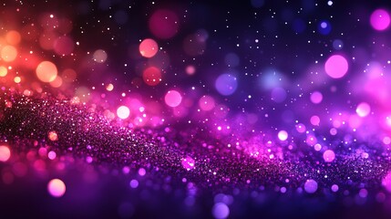 Vibrant bold purple glittering lights background for festive celebrations