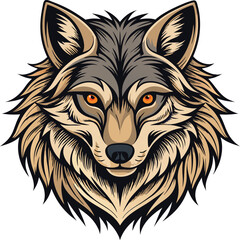 Wolf Head Illustration, Detailed Portrait, Animal Art