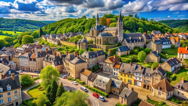 Aubusson, France: A city of rich tapestry and historic cityscape in Creuse.