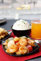 Gourmet Seafood Dish with Premium Flavors and Garnishes