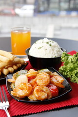 Gourmet Seafood Dish with Premium Flavors and Garnishes