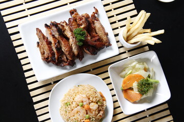 Gourmet Seafood Dish with Premium Flavors and Garnishes