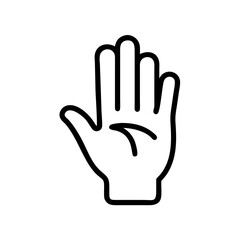 Obraz premium Good icon. Open hand gesture icon without background symbolizing greeting and acceptance
