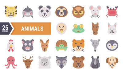 25 Flat Animal Icons for Your Next Design Project.
