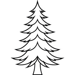 Elegant pine tree silhouette vector art design, ideal for nature, landscape, and environmental projects. Perfect for decor, prints, and eco-themed graphic visuals.