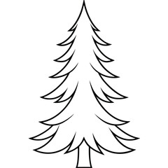 Elegant pine tree silhouette vector art design, ideal for nature, landscape, and environmental projects. Perfect for decor, prints, and eco-themed graphic visuals.