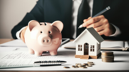 banker doing accounting, tax and financial reporting  