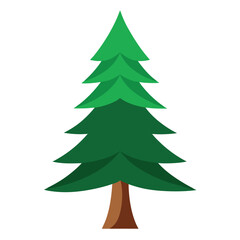 Elegant pine tree silhouette vector art design, ideal for nature, landscape, and environmental projects. Perfect for decor, prints, and eco-themed graphic visuals.