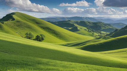 Obraz premium Beautiful hilly tuscany landscape from Italy