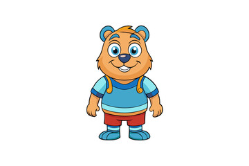 Bear cartoon vector illustration