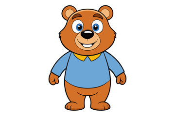 Bear cartoon vector illustration