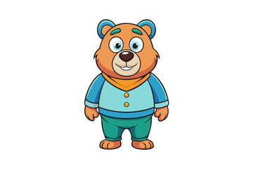 Bear cartoon vector illustration