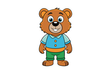 Bear cartoon vector illustration