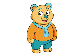 Bear cartoon vector illustration